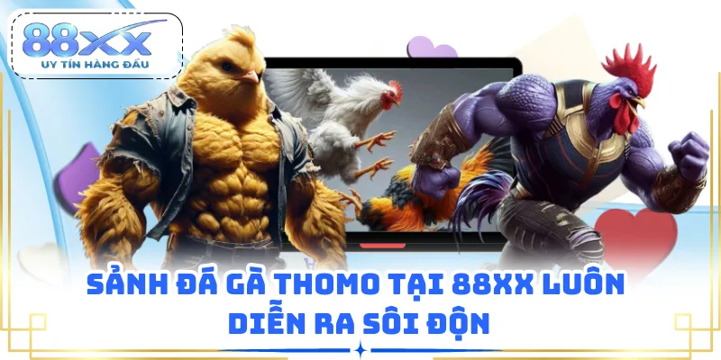 Sảnh đá gà Thomo tại 88XX luôn diễn ra sôi độn